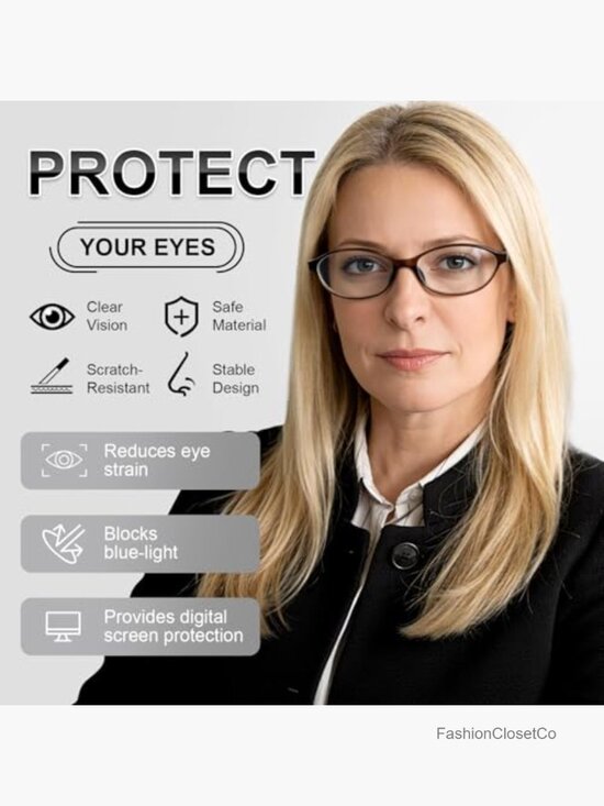5 Pack Oval Reading Glasses with Blue Light Protection for Women +1.5 main image 5